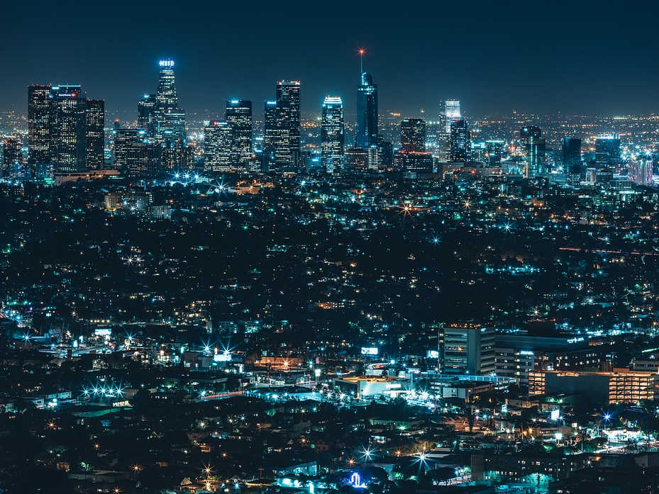 Photo of city at night