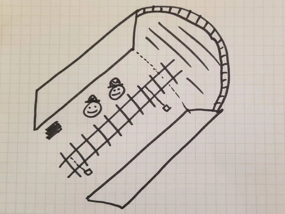 Drawing of the rail corridor